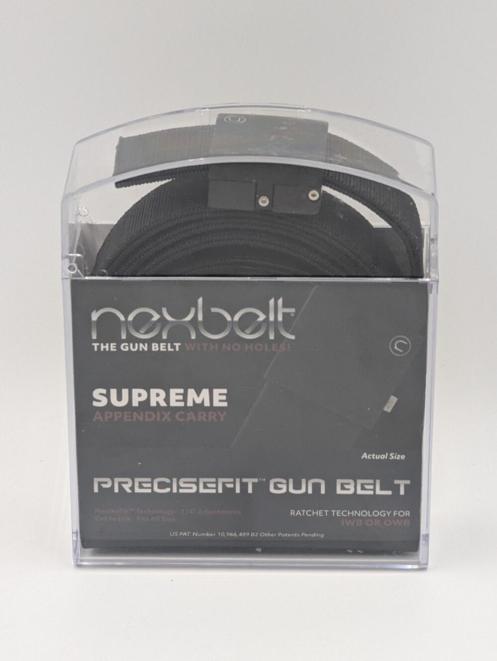 Nexbelt Contender Supreme Ratchet Belt, Fits All Sizes/Cut To Fit Black #PCS5242